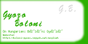 gyozo boloni business card